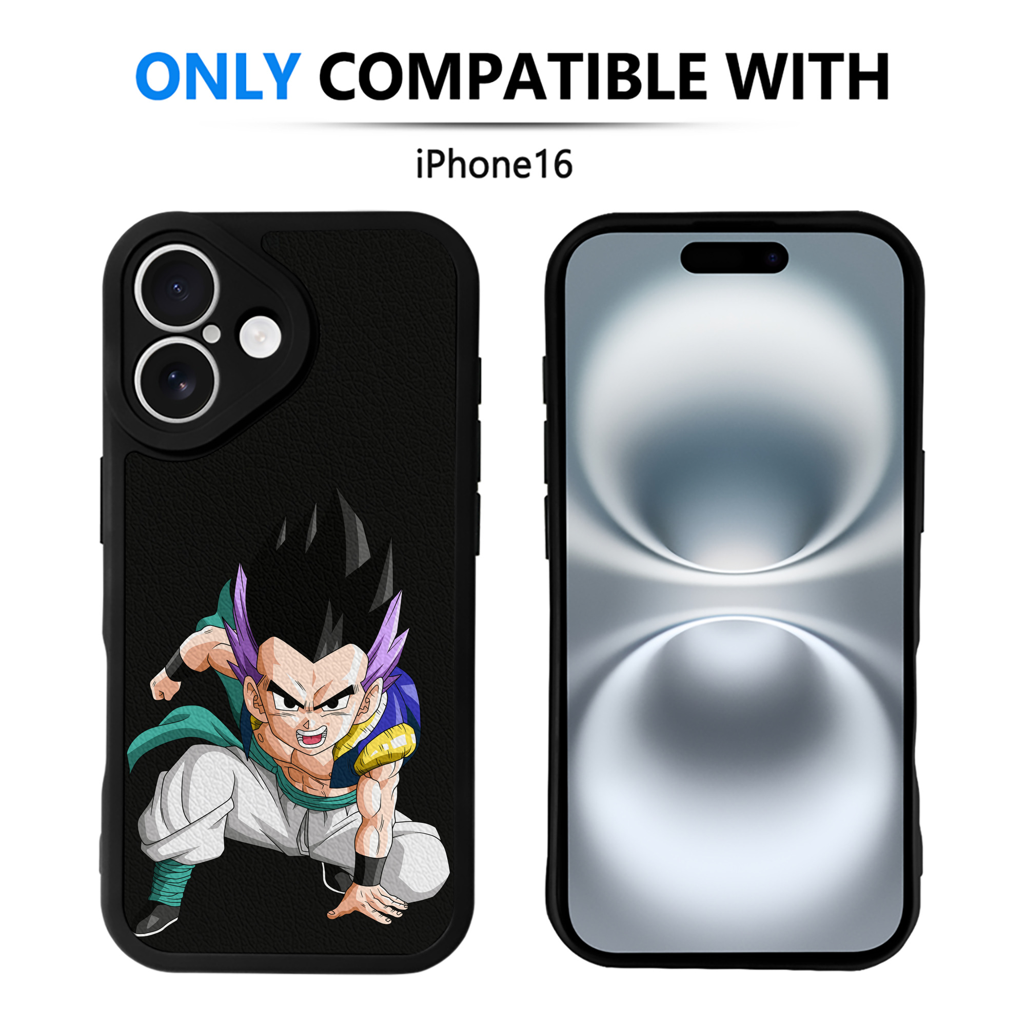 （画像用） ドラゴンボール 孫 悟飯（そんごはん）DRAGON BALL Son Gohan 【iPhone 16シリーズ対応】シリコンスマホケース（レザー調） 材質：シリコン
